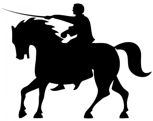 free clip art horse and rider silhouette - photo #5