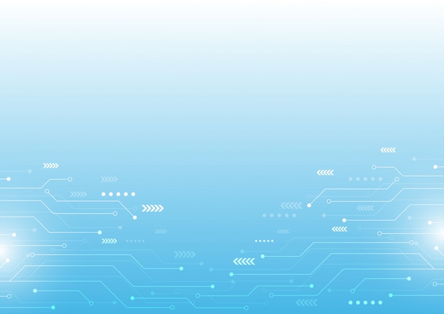 Circuito di computer astratto di vettore fondo di tecnologia alta tecnologia. Vettore Premium
