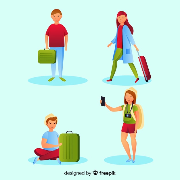 Collezione Turistica Scaricare Vettori Gratis