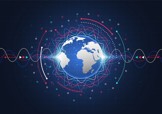 Connessione Di Rete Globale Concetto Di Composizione Del Punto E Della