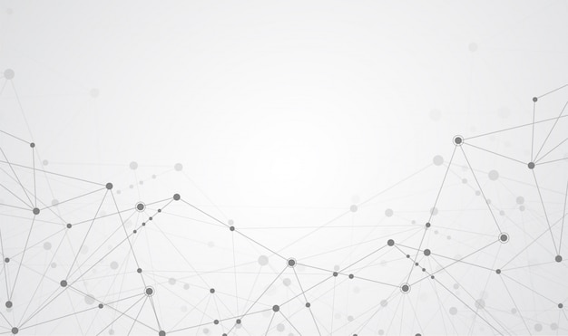 Connessione internet senso astratto della scienza Vettore Premium
