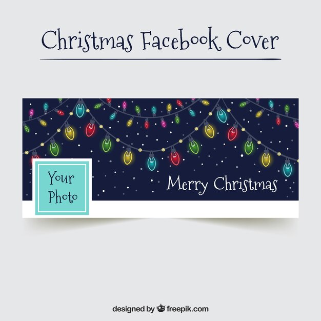 Immagini Di Natale Per Copertina Facebook.Copertine Di Natale Disegnate A Mano Per Facebook Vettore Gratis