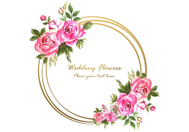 Biglietti Auguri Anniversario Di Matrimonio.Cornice Floreale Decorativa Anniversario Di Matrimonio Per