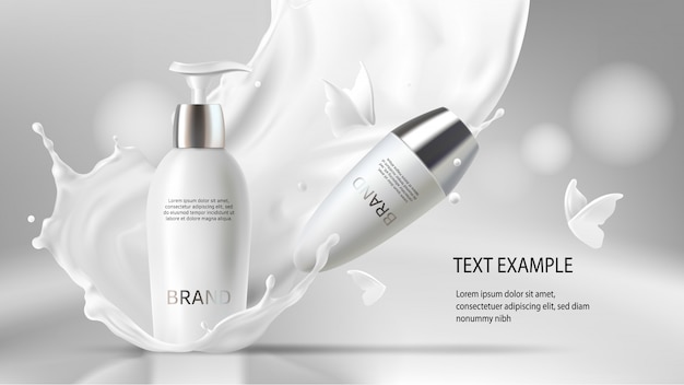 Crema cosmetica realistica di vettore Vettore gratuito