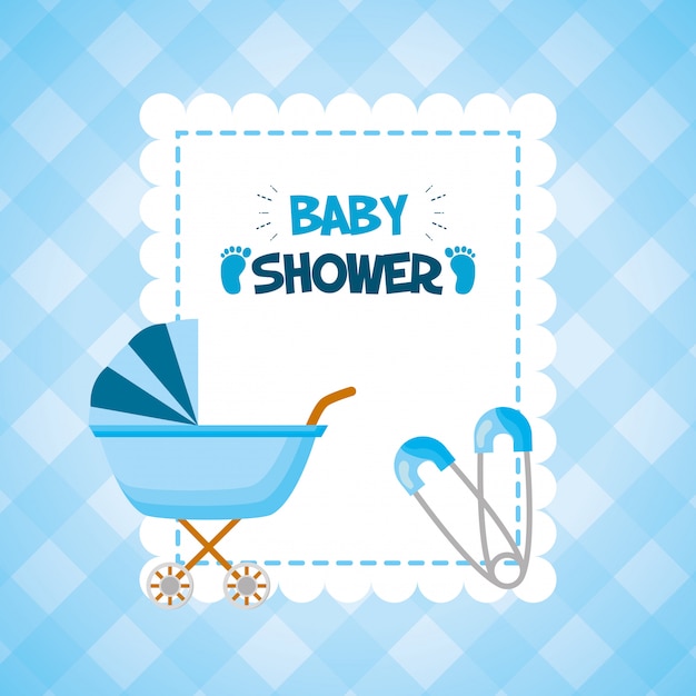 Decorazione per baby shower Vettore gratuito