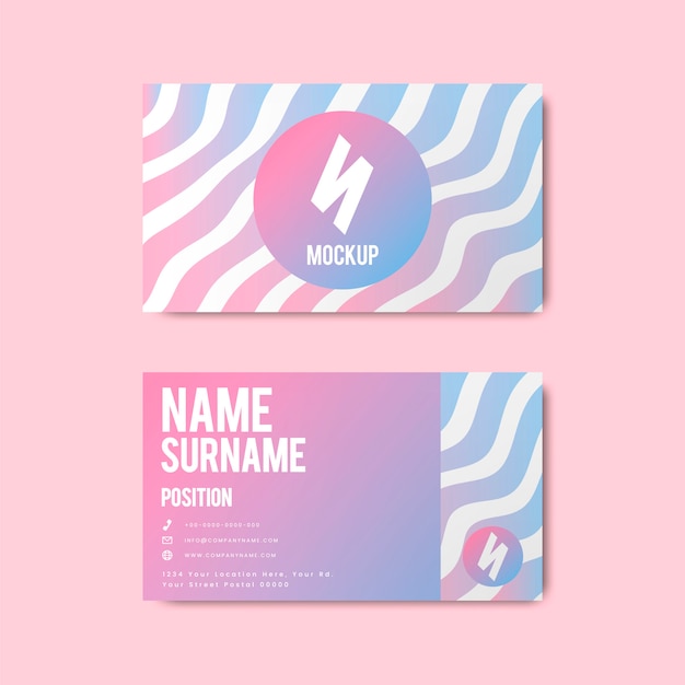 Design creativo per biglietti da visita in stile memphis in colori vivaci Vettore gratuito