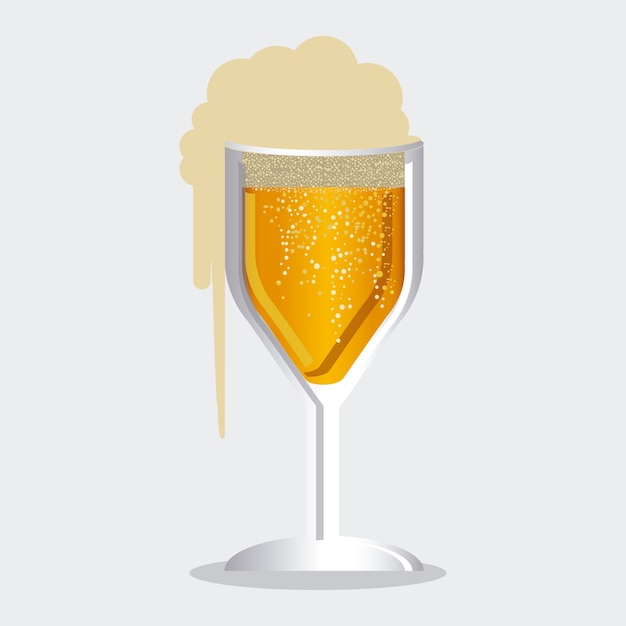 Design della birra Vettore Premium