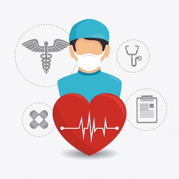 Design medico Vettore Premium