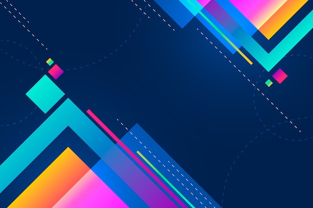 Dimensioni colorate di gradiente quadrati di sfondo con copia spazio Vettore gratuito