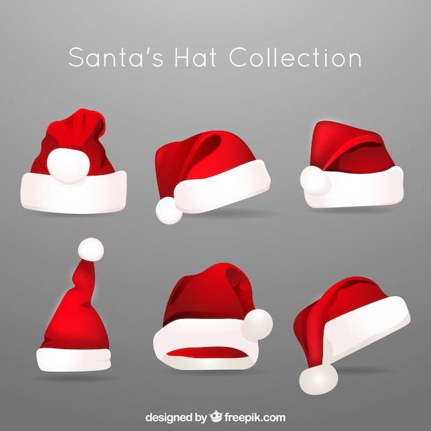 Immagini Di Cappelli Di Babbo Natale.Diversi Cappelli Di Babbo Natale Vettore Gratis