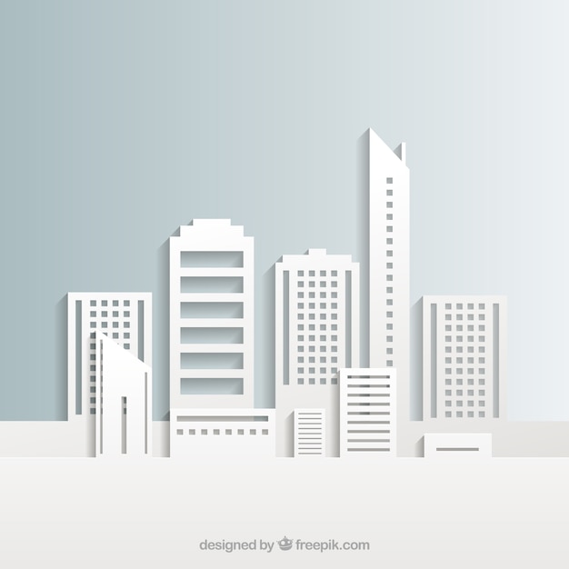 Edifici bianchi della città Vettore gratuito Edifici bianchi della città Vettore gratuito