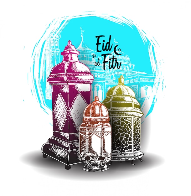 Eid fitr | Vettore Premium