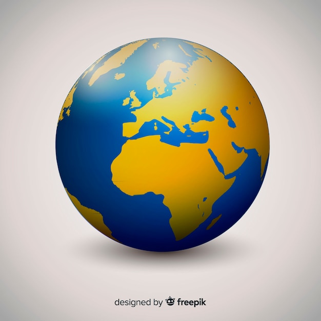 Elegante mappamondo con stile sfumato Vettore gratuito
