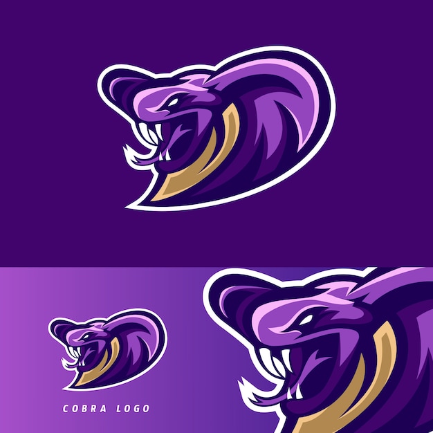 Emblema di mascotte gioco cobra esport Vettore Premium