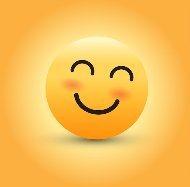 Vettore Premium Emoji Sorridente