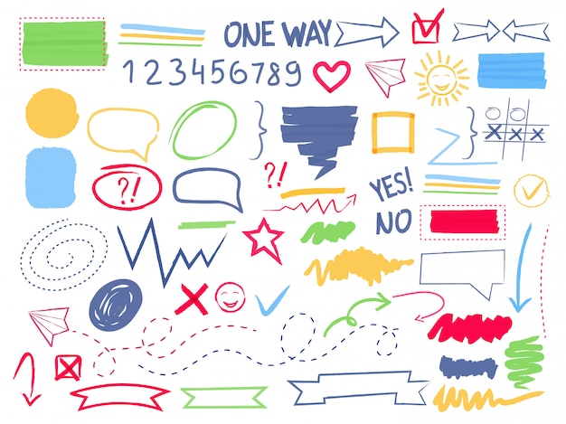 Evidenziazione Marcatore Penna Da Colorare Scribble Selezione