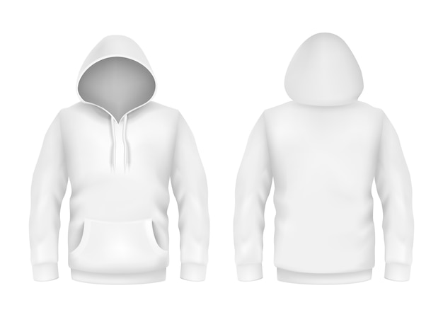 Download White 3d man hoodie mockup