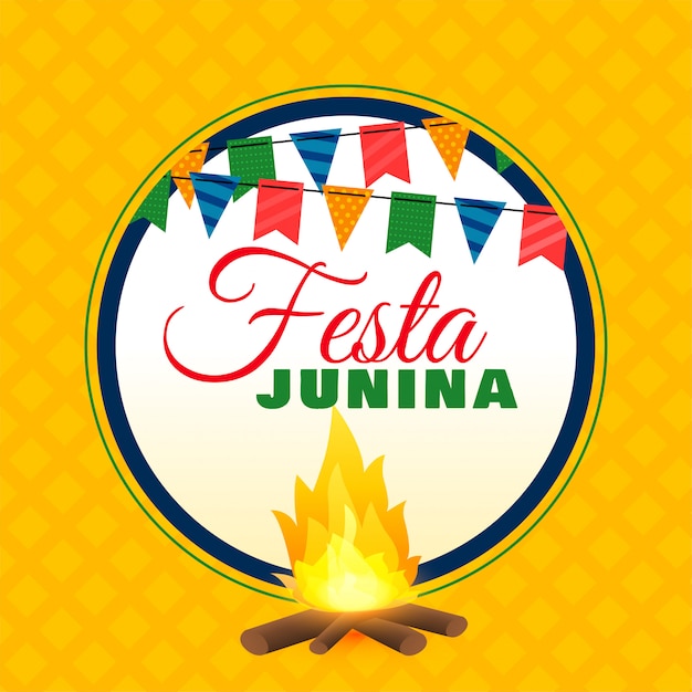 Festa junina falò Vettore gratuito