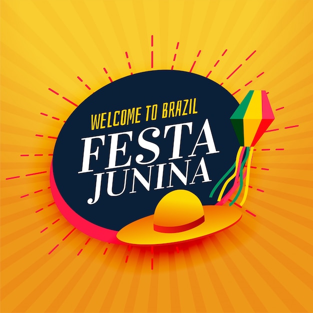 Fondo di celebrazione del junina di festa del brasile Vettore gratuito