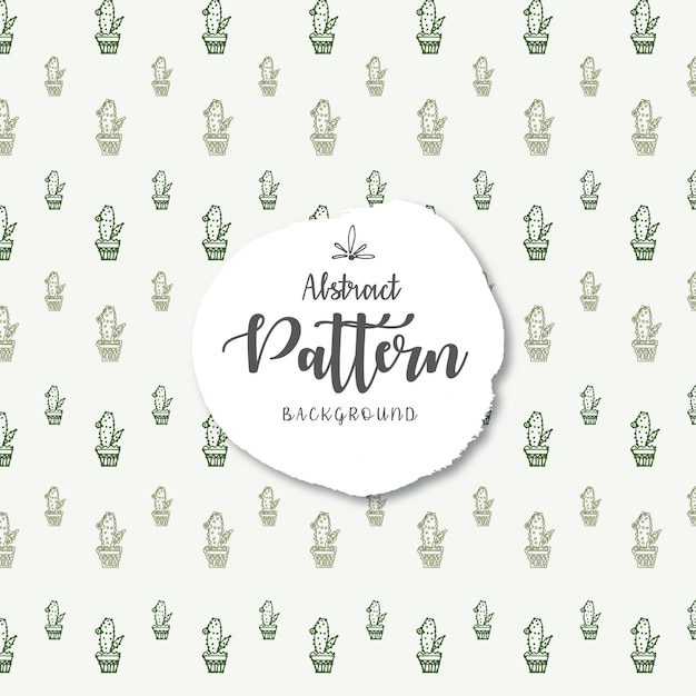 Fondo senza cuciture del modello di vettore verde del cactus Vettore gratuito