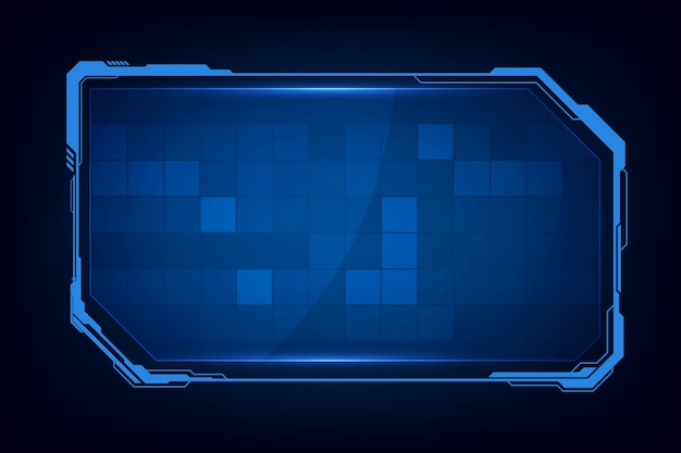 Fondo virtuale del sistema futuristico futuro dello schermo dell'interfaccia utente astratta del hi gui Vettore Premium