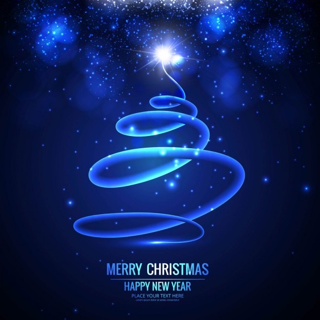 Sfondi Natalizi Blu.Glowing Sfondo Blu Buon Natale Vettore Gratis