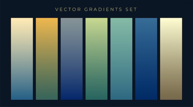 Gradienti tema web design set Vettore gratuito