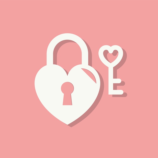 Icona di giorno di san valentino di blocco del cuore Vettore gratuito