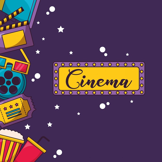 Illustrazione di film cinema Vettore gratuito