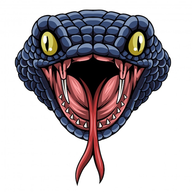 Vettore Premium Illustrazione Di Vettore Di Logo Design Mascotte Testa Di Serpente
