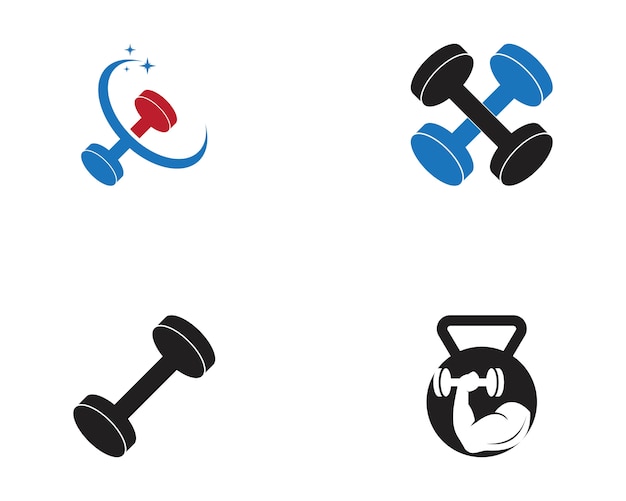 Illustrazione di vettore di palestra fitness sport logo Vettore Premium