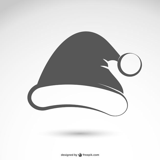 Immagini Di Babbo Natale In Bianco E Nero.In Bianco E Nero Cappello Di Babbo Natale Vettore Gratis