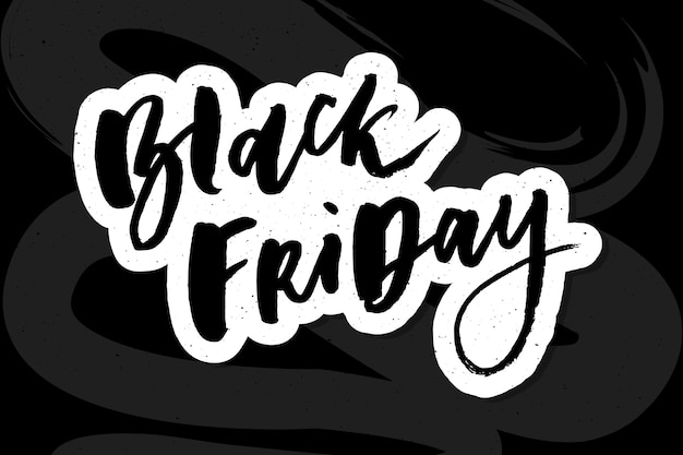 Lettere fatte a mano di vendita di black friday Vettore Premium
