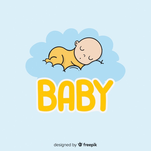 Logo del bambino disegnato a mano Vettore gratuito