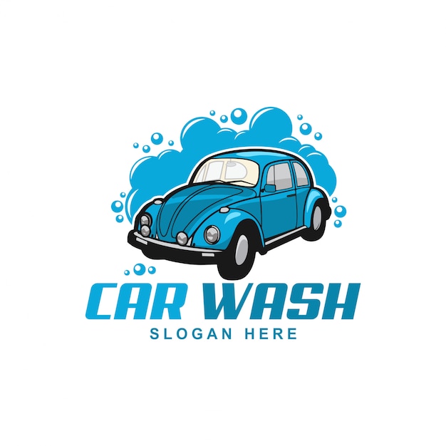 Logo dell'autolavaggio Vettore Premium