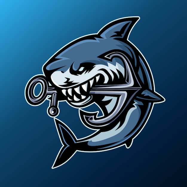 Logo dello squalo Vettore Premium