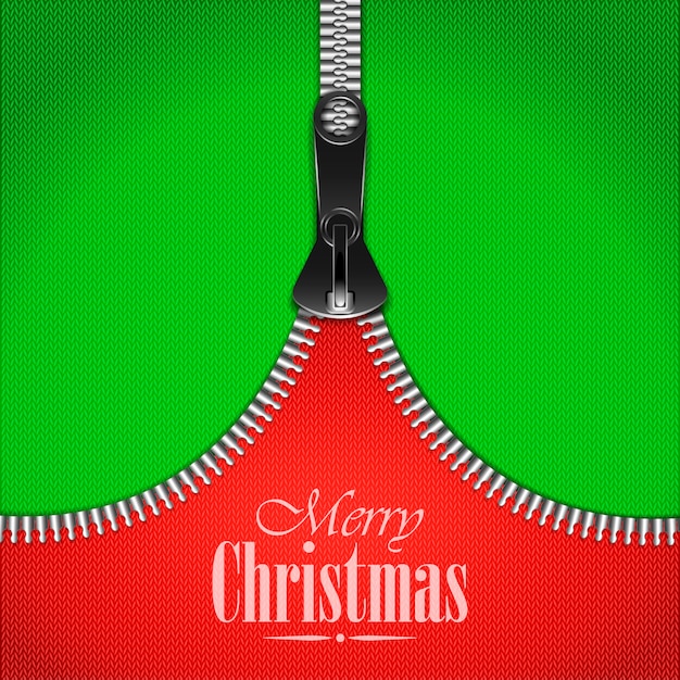 Immagini Natale Zip.Maglia Di Natale Con Zip Di Ferro Vettore Premium
