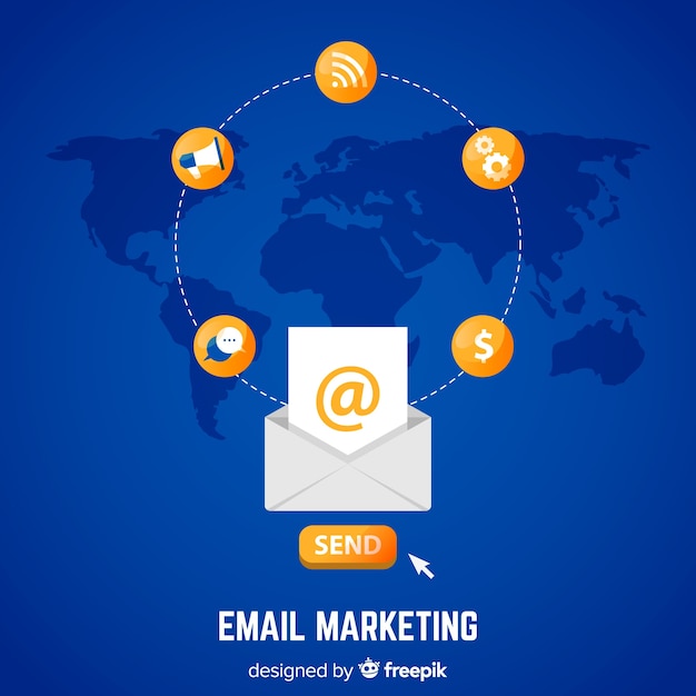 Marketing via email | Vettore Gratis