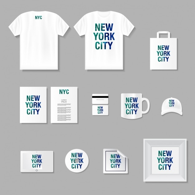 Merchandising e cancelleria mock up Vettore gratuito