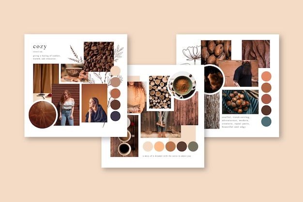 Modello del bordo di umore nei colori di autunno Vettore gratuito