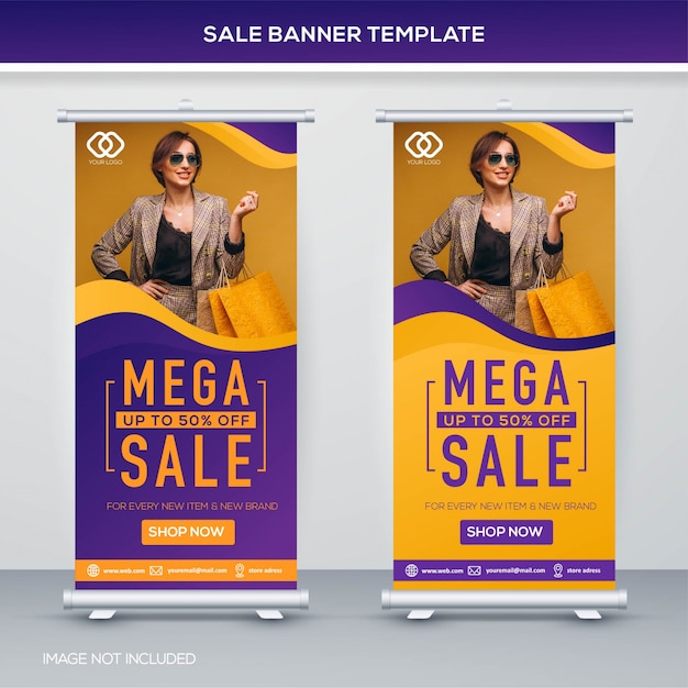 Modello di banner di vendita Vettore Premium