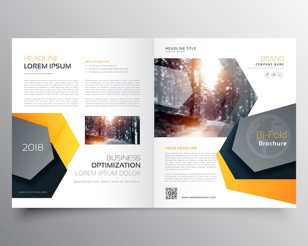 Modello di brochure aziendale bifold astratto moderno o copertina di riviste Vettore gratuito