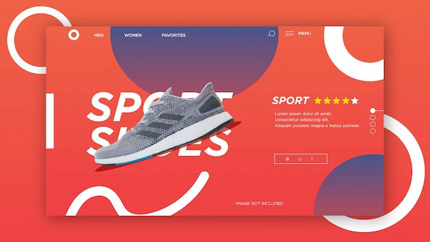 Modello di pagina di destinazione, modello di banner di vendita moderna. modello di web design Vettore Premium