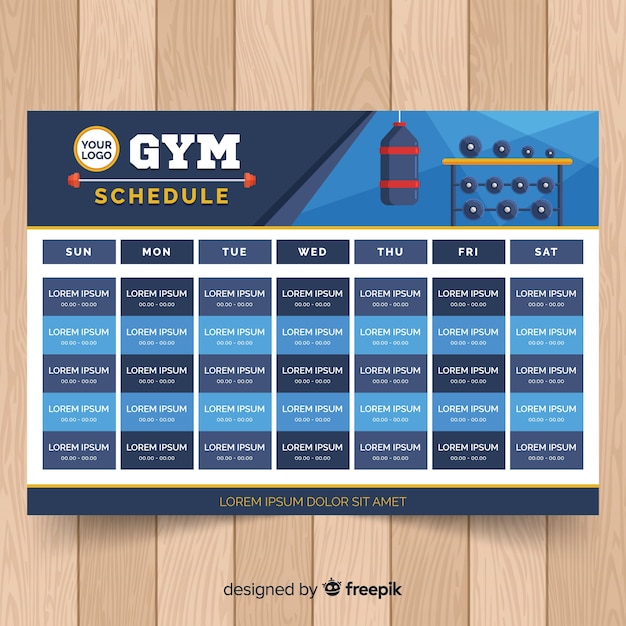 Modello di programma di allenamento in palestra Scaricare vettori gratis