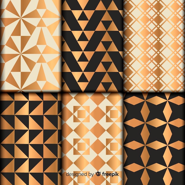 Modello di raccolta con forme geometriche Vettore gratuito