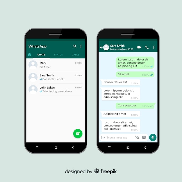 Download Modello di schermata di whatsapp | Scaricare vettori gratis