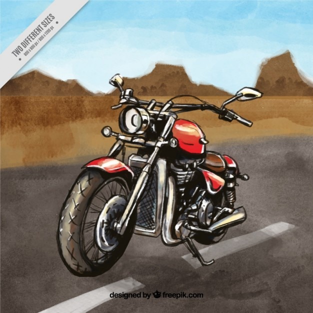 Moto sullo sfondo strada Vettore gratuito