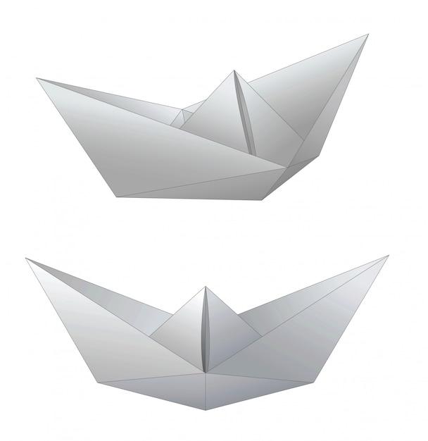 Navi di carta Vettore Premium