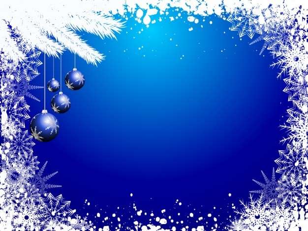 Sfondi Natalizi Blu.Nevoso Sfondo Blu Natale Vettore Gratis