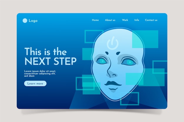 Pagina di destinazione dell'intelligenza artificiale Vettore gratuito